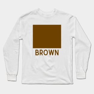 Learn Your Colours - Brown Long Sleeve T-Shirt